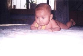 2003年，金宥峰小兒子不滿15個月