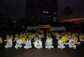 馬來西亞學員舉辦「七二零」燭光悼念活動
