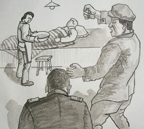 中共酷刑示意圖：騷擾恐嚇