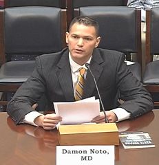 二零一二年九月十二日，反對強制摘取器官醫生組織發言人達蒙•諾托在聽證會上發言，希望美國國會發起譴責中共活摘器官的決議