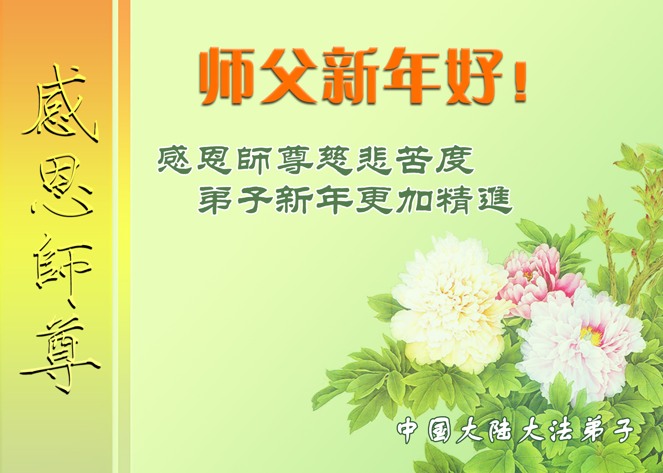 中國30省大法弟子恭祝師尊過年好
