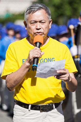 台灣法輪大法學會理事長張清溪譴責中共迫害。
