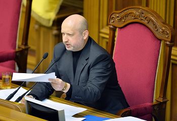 圖1：烏克蘭議長圖爾奇諾夫宣布解散議會中的共產黨黨團。