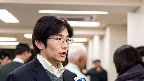 '圖1：原東京都議員吉田康一郎（Yoshida Koichiro）表示：日本應就器官移植旅遊立法以便不助紂為虐。'