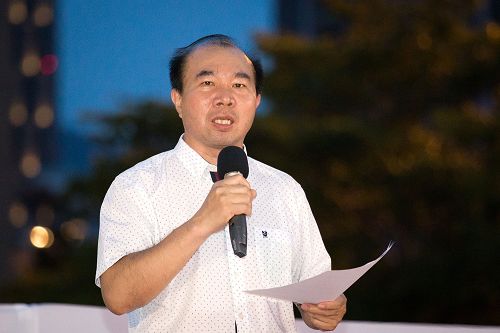 台北市議員張茂楠表示活摘法輪功學員器官讓整個中國陷入水深火熱之中。