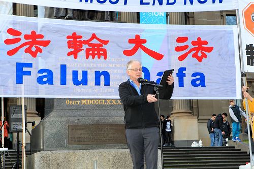 圖5：前澳洲民主工黨（Democratic Labor Party）維州副主席弗拉德（Gerard Flood）先生。
