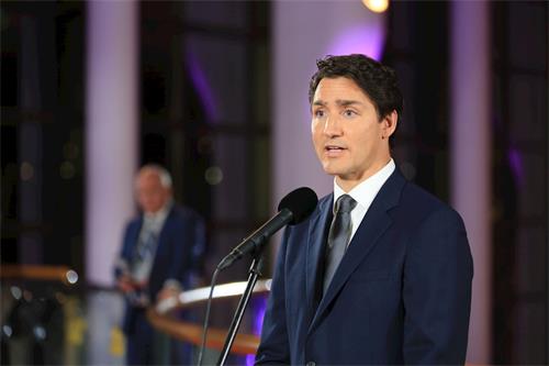 '圖1：加拿大總理特魯多譴責中共對加拿大「強制外交」升級。'