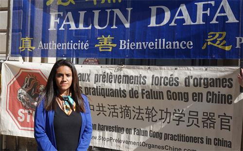 '圖8：「國際阻止中國濫用移植聯盟」（ETAC）法國方面負責人菲奧雷拉﹒盧娜（Fiorella Luna）女士'