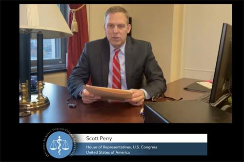 '圖1：美國議員斯科特﹒佩裏（Scott Perry）要推動《法輪功保護法》捍衛法輪功學員的人權'