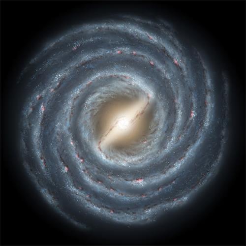 '銀河系的藝術圖（俯視圖）（Image credit：@nasa.gov）'