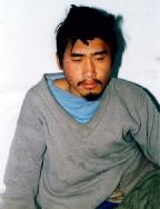 杜衛峰被迫害精神失常後住進精神病院三天時所照