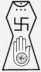 古老的印度耆那教中，卍字符代表他們的第七位聖人，通常和手形結合
