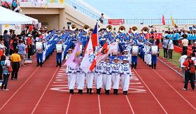 台灣「全國志工大會師」，天國樂團引領志願服務團隊近二萬人進場