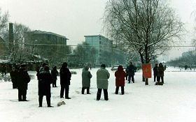 圖一：冬天的煉功點（1996年拍攝）