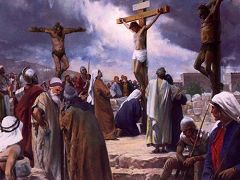 耶穌被釘死在十字架上（網絡圖片﹒繪畫）