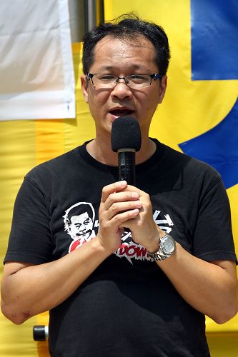 圖6：香港支聯會副主席蔡耀昌發言。