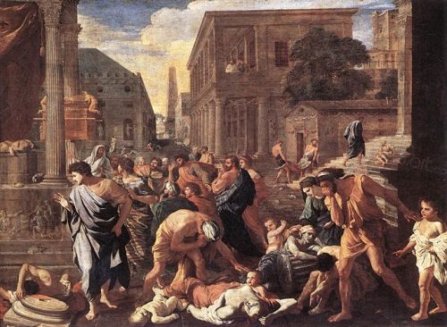 畫家描繪的瘟疫（1630年，法國畫家Nicolas Poussin）