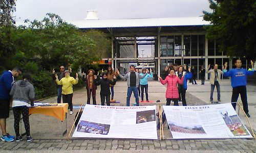 葡萄牙法輪功學員在市中心舉行講真相系列活動