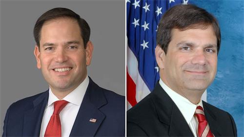 '圖1：代表佛羅里達州的聯邦參議員盧比奧（Senator Marco Rubio）（左）；佛羅里達州第十二選區聯邦眾議員戈斯‧比利拉基斯（Gus Bilirakis）（右）。'