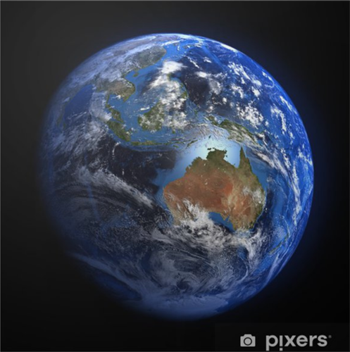 圖3：從太空中看到的地球。正面是澳大利亞。（圖片來源：wwf.org.au）
