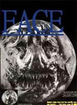 圖5：1999年，美國太空總署的衛星拍攝的地球照片顯示，地球上出現了一個覆蓋半個地球的撒旦面孔。
