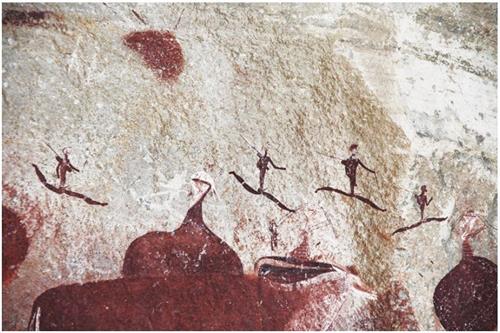 '圖23：南非岩洞壁畫'