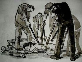 '中共警察酷刑示意圖：多根電棍電擊'