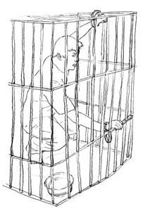 '酷刑示意圖：關鐵籠子'