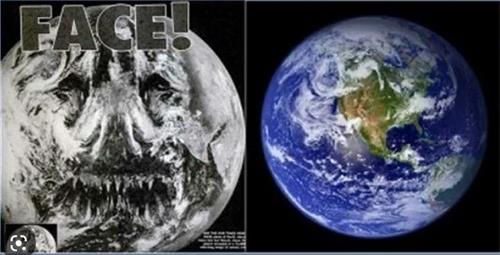 '圖4：1999年7月NASA拍攝地球的臉'