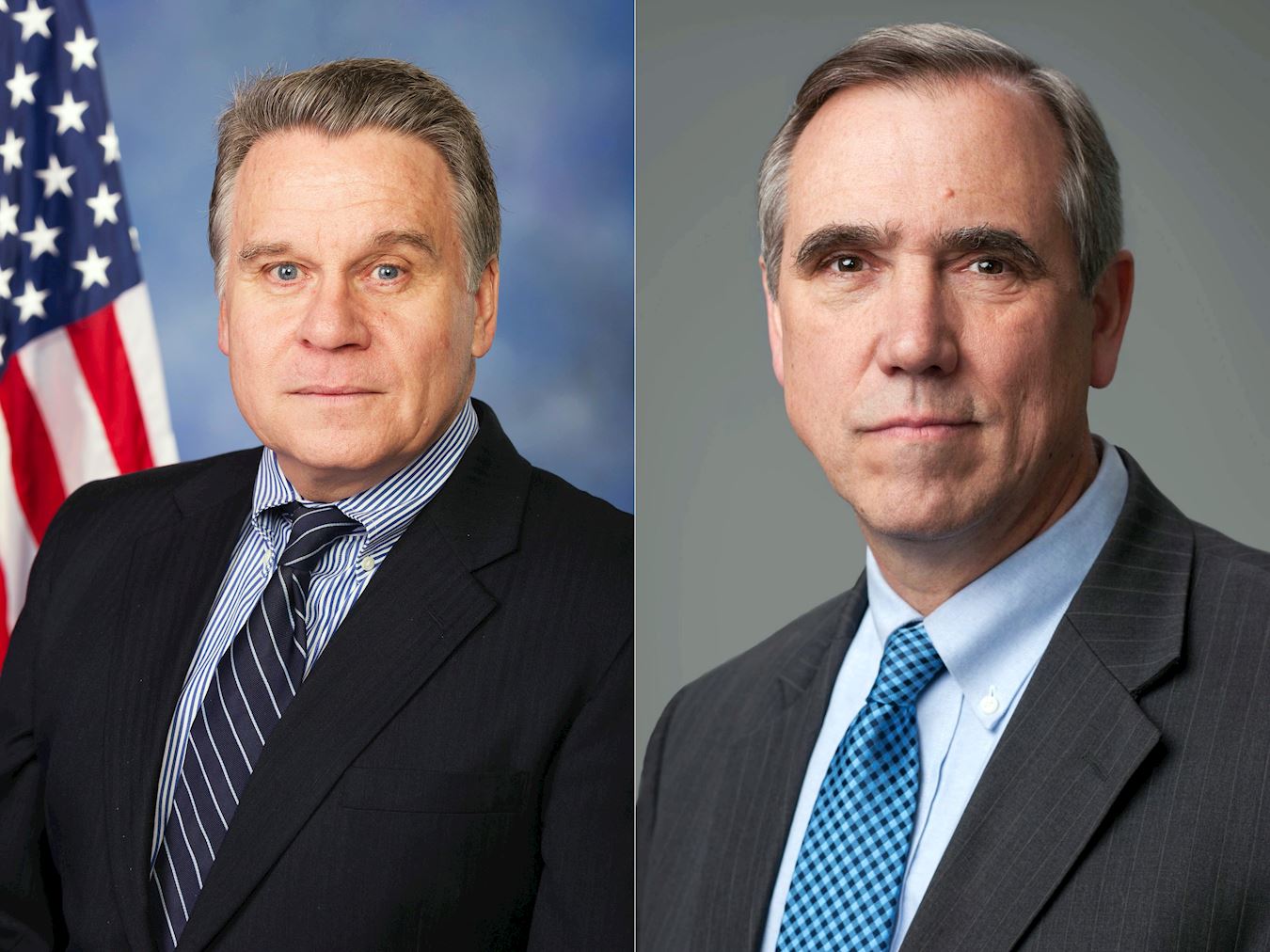 圖1：美國國會行政當局中國委員會（CECC）主席、共和黨眾議員史密斯（Chris Smith，左）；聯合主席、民主黨參議員傑夫﹒默克利（Jeff Merkley，右）。