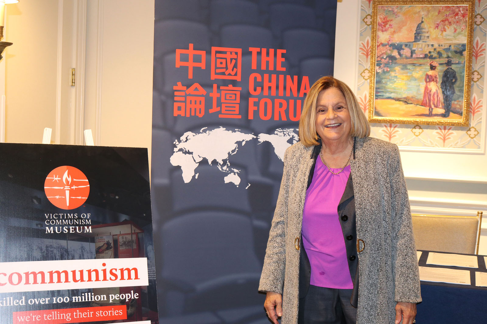 圖4:前美國國會資深眾議員伊萊安娜﹒羅斯-萊蒂寧在活動現場。