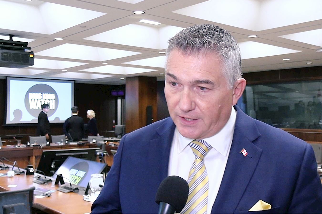 '圖1:加拿大影子國防部長、詹姆斯﹒貝讚提出C-219法案,旨在修訂《特別經濟措施法》與《馬格尼茨基法》,以強化對外籍人權侵犯者的制裁機制。'