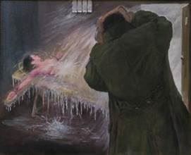 '中共酷刑示意圖：澆涼水'